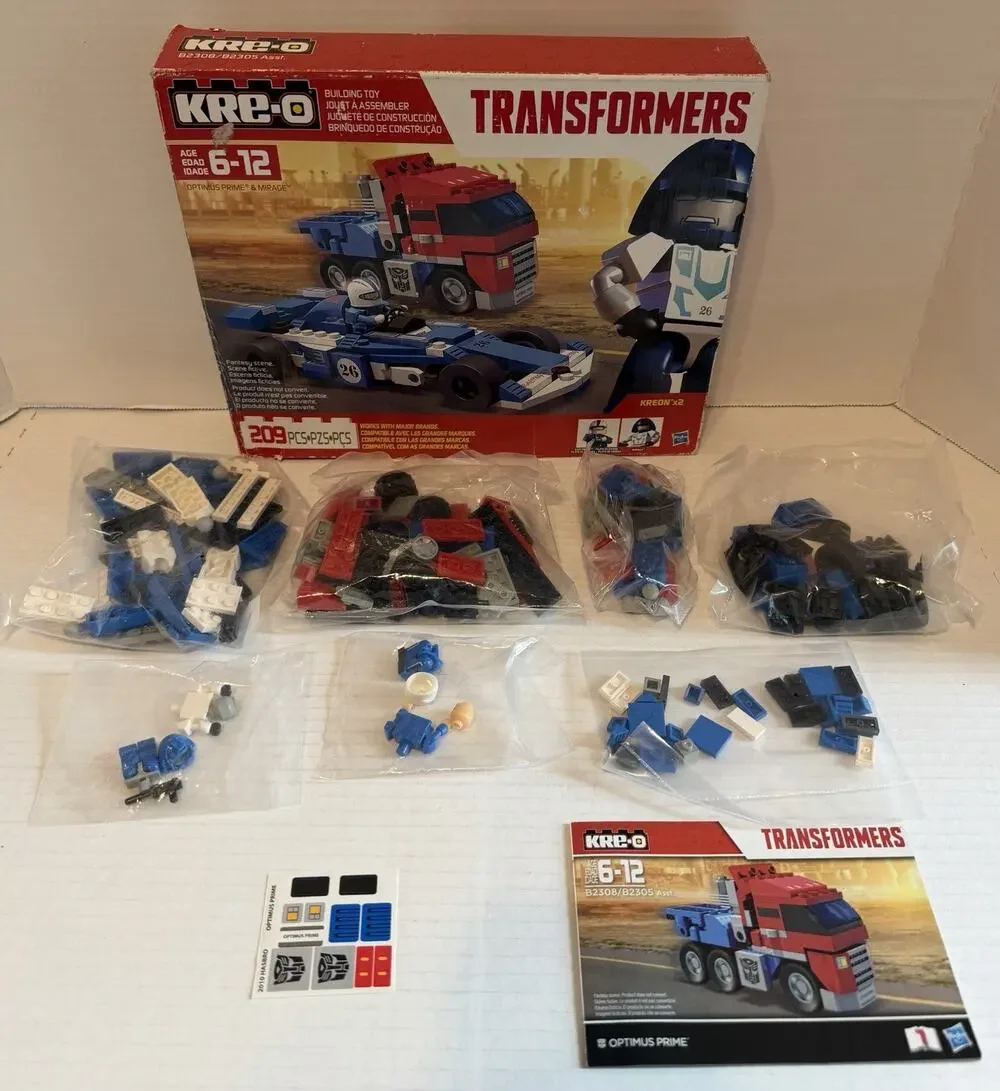 KRE-O Hasbro Transformers Optimus Prime & Mirage (209 Pieces) FREE SHIPPING
